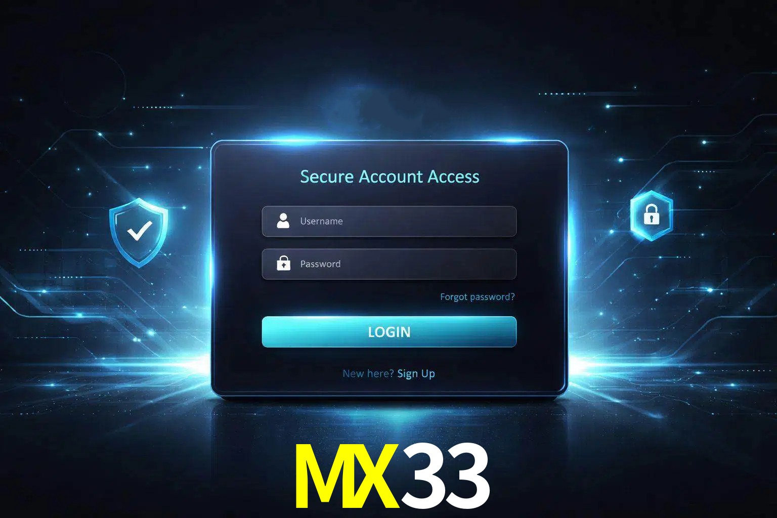 Pantalla de inicio de sesión de cuenta MX33 para usuarios en México